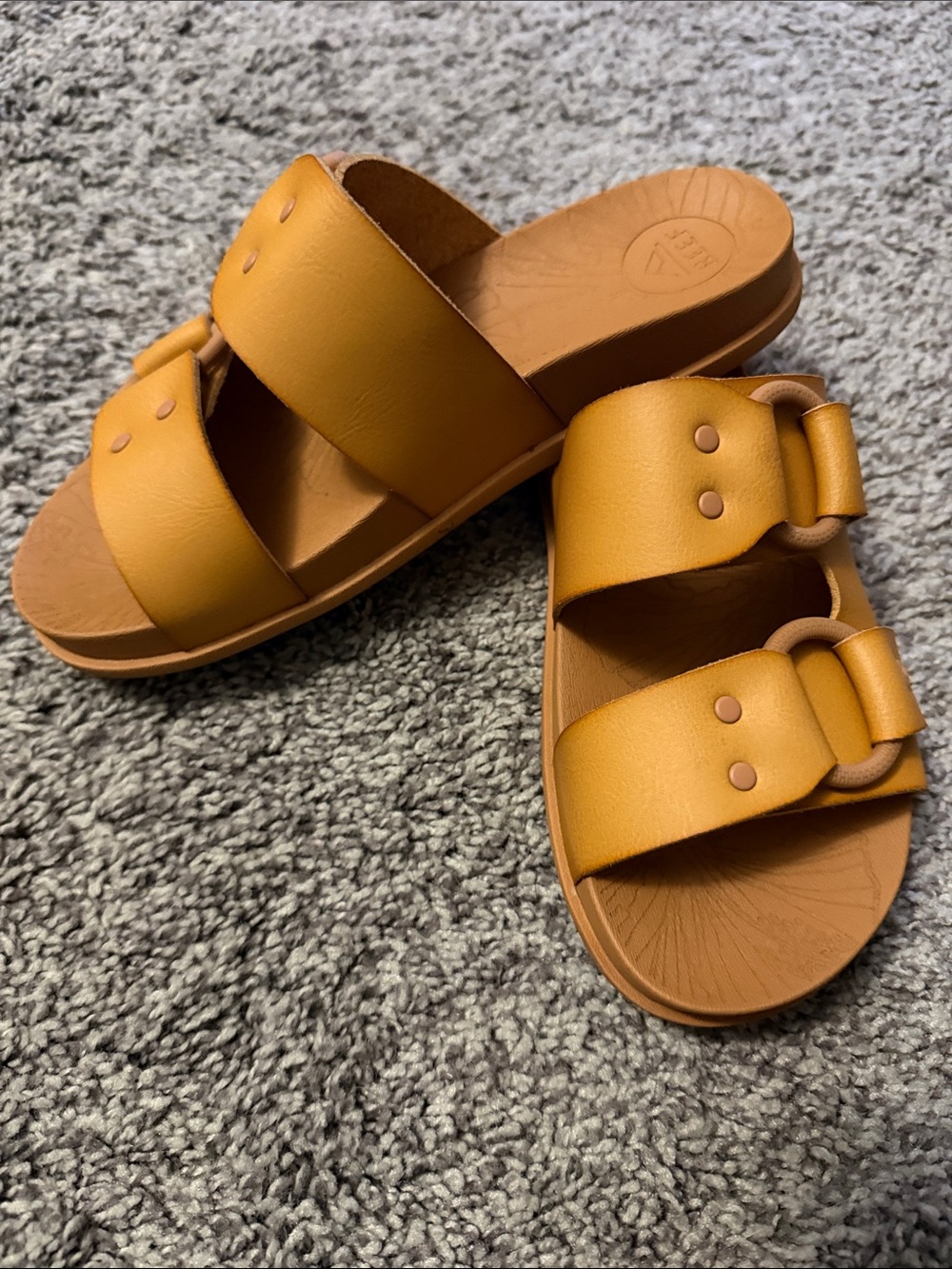 Reef Double-Buckle Slide Sandals in Tan - Picture 3 of 3